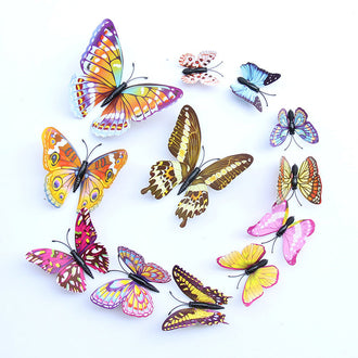 12 Pcs - Glow in the Dark Butterfly Decoration