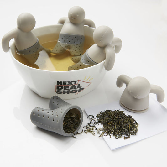 4 Pcs Mr. Tea Infuser - Cute Tea Steeper for Kitchen, Office and Tea Lovers Gift