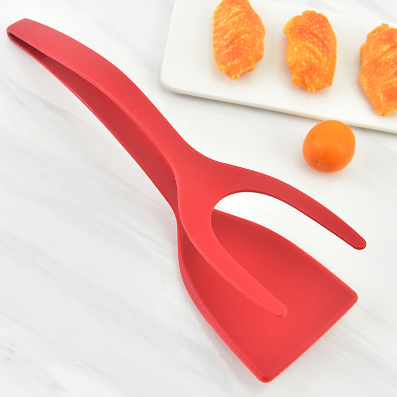 2-in-1 Grip and Flip Spatula Tong - Multi Purpose Kitchen Cooking Tool for Flipping Serving Food