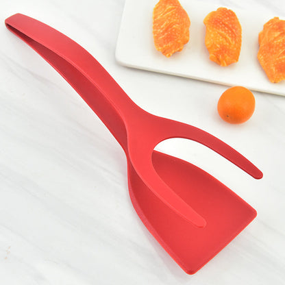 2-in-1 Grip and Flip Spatula Tong - Multi Purpose Kitchen Cooking Tool for Flipping Serving Food