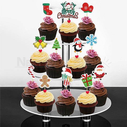 15 Pcs - Christmas Cupcake Topper-Next Deal Shop-Next Deal Shop