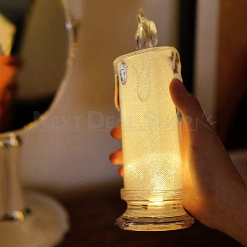 LED Flameless Crystal Candle Light - Home Wedding Holiday Party Decor