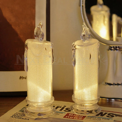 LED Flameless Crystal Candle Light - Home Wedding Holiday Party Decor