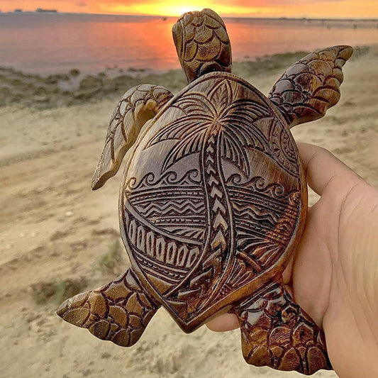 Hawaiian Sea Turtle Decor - Garden Patio Beach Theme Home Table Resin Art Ornament