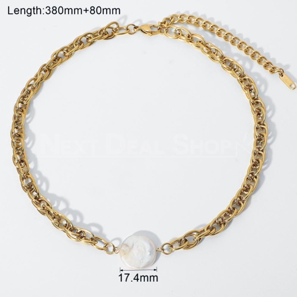18K Plated Gold Pearl Necklace-Next Deal Shop-Next Deal Shop