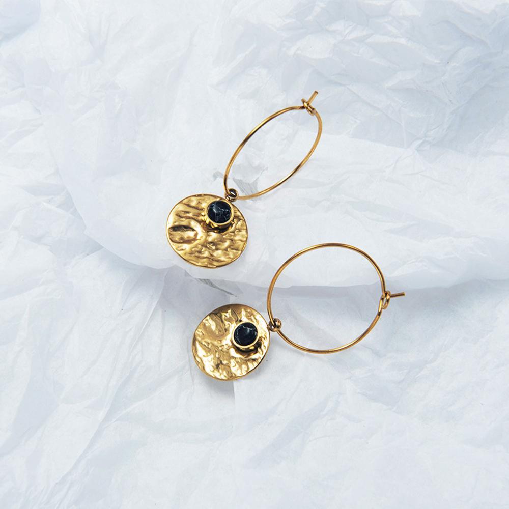 18K Plated Gold Meteor Necklace & Earring