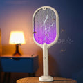 2 in 1 USB Mosquito Racket Lamp - Home Bedroom Indoor Patio Bug Zapper Insect Killing Lighting Device