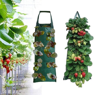 2 Pack - Vertical Hanging Plant Bag with 8 Slits