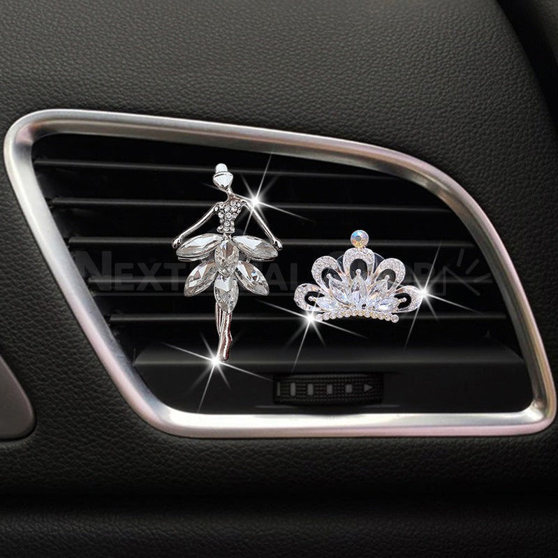 2 Pcs - Ballerina & Crown Car Air Freshener-Next Deal Shop-Next Deal Shop