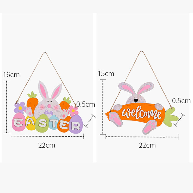 2 Pcs - Easter Wooden Hanging Decoration-Next Deal Shop-Next Deal Shop