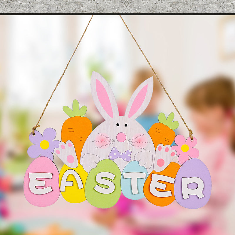2 Pcs - Easter Wooden Hanging Decoration-Next Deal Shop-Next Deal Shop