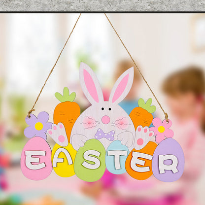 2 Pcs - Easter Wooden Hanging Decoration-Next Deal Shop-Next Deal Shop