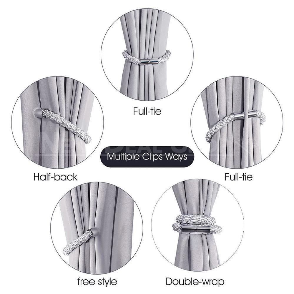 2 Pcs - Magnetic Curtain Tiebacks-Next Deal Shop-Next Deal Shop