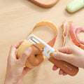 2-in-1 Stainless Steel Peeler & Fruit Knife - Dual Use Kitchen Gadget for Fruit Vegetable Peeling and Cutting