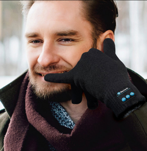 Wireless Bluetooth Gloves with Built-in Speaker and Mic for Phones