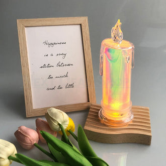 Iridescent LED Crystal Candle Lamp