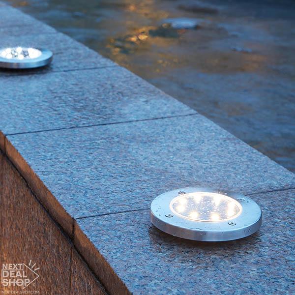2 Pcs Solar-Powered LED Ground Light