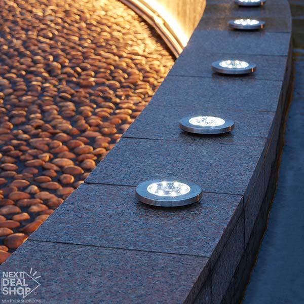 2 Pcs Solar-Powered LED Ground Light