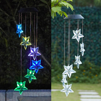 Solar-Powered Dangling Star Lights