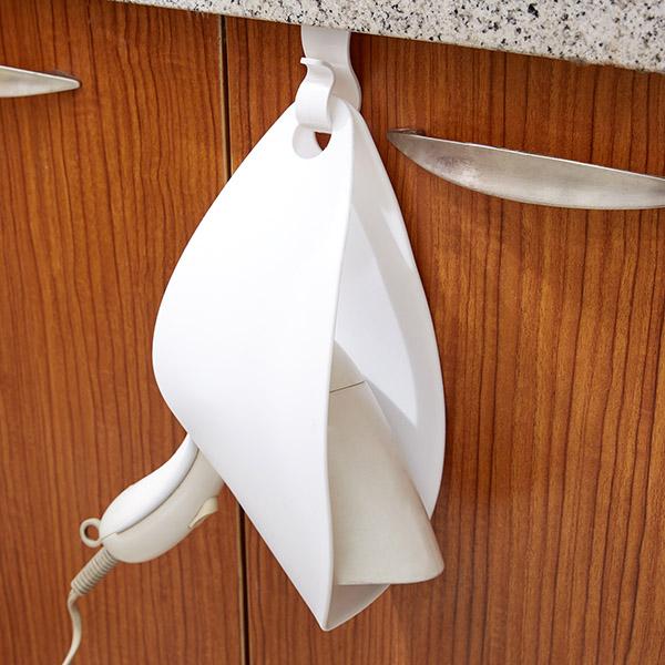 Easy Hair Dryer Hanger - Bathroom Space Saving Hanging Storage Holder