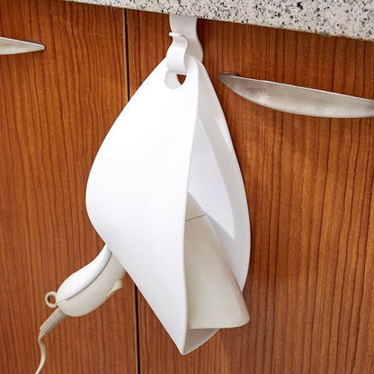 Easy Hair Dryer Hanger - Bathroom Space Saving Hanging Storage Holder