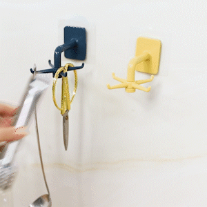 No Drill Rotating Hook - Bath Home Kitchen Wall Door Hat Towel Utensil Hanging Storage Organizer