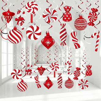 26 Pcs - Christmas Peppermint Candy Hanging Decoration