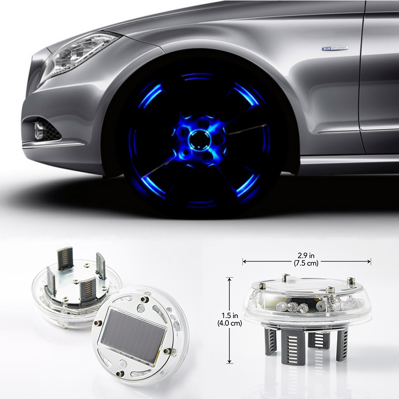 Solar-Powered LED Wheel Light - Easy Installation