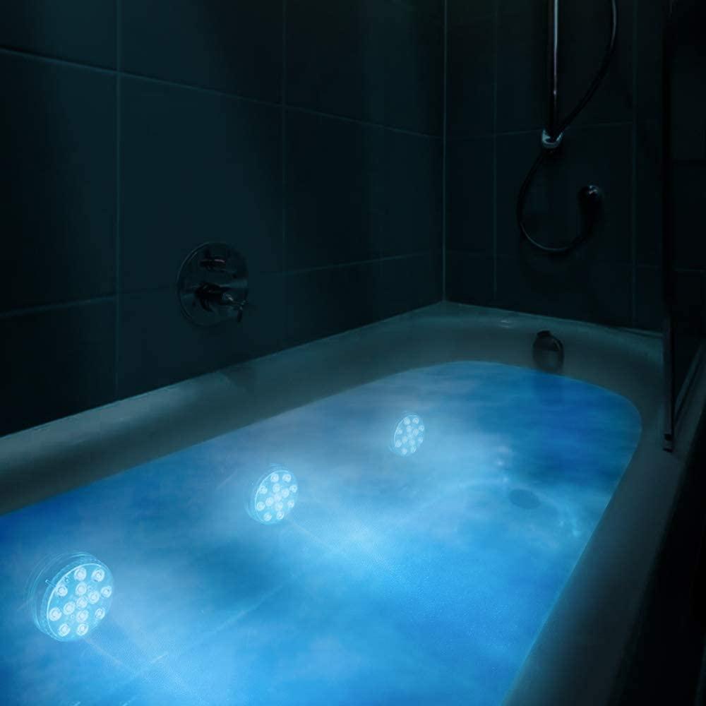 2 Pcs Magnetic Underwater LED Lights with Suction