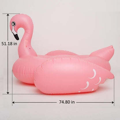 Inflatable Flamingo Float - Beach Vacation Backyard Swimming Pool Summer Party Toy