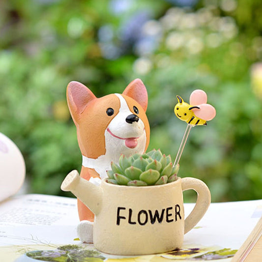 Cute Puppy Flower Pot - Garden Patio Balcony Indoor Succulent Small Plant Decor Planter