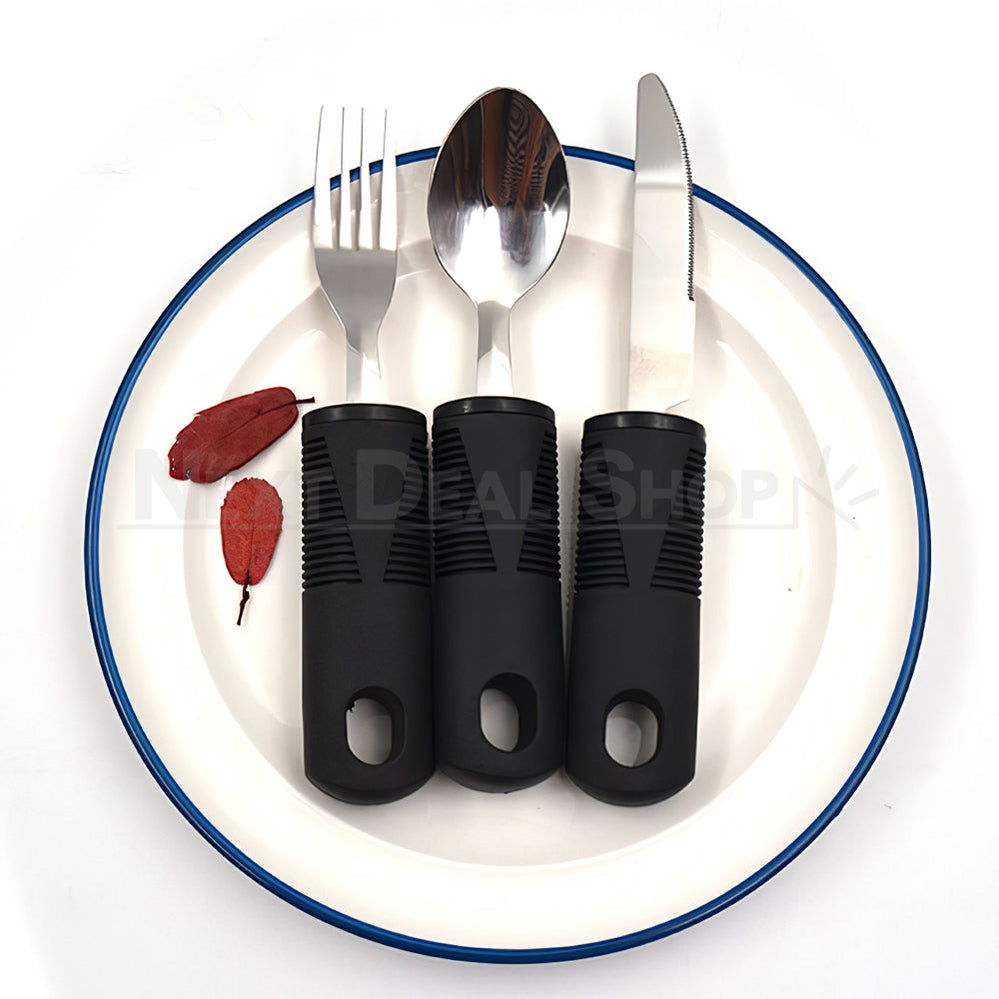 3 Pcs Easy Grip Utensil Set - Adaptive Utensils for Arthritis-Next Deal Shop-Next Deal Shop