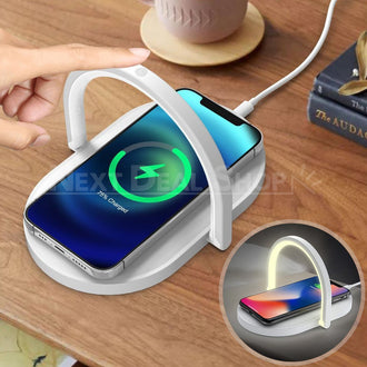 3 in 1 Wireless Charging Bedside Lamp - Wireless Charging, Smartphone Stand, and Bed Side Light