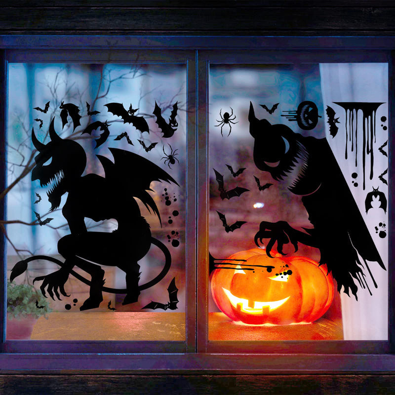 4 Pcs - Halloween Spooky Window Cling-Next Deal Shop-Next Deal Shop