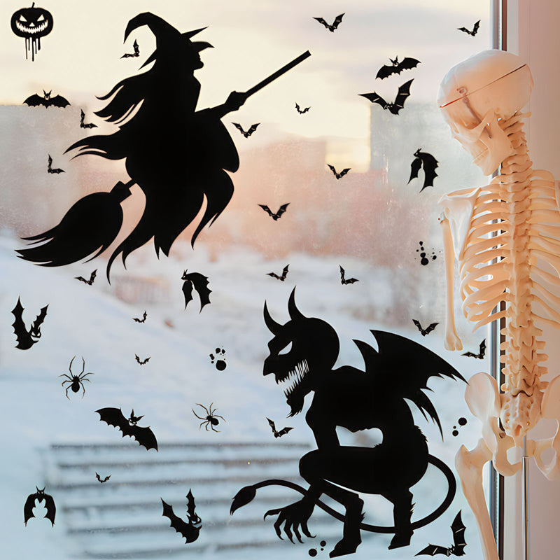 4 Pcs - Halloween Spooky Window Cling-Next Deal Shop-Next Deal Shop
