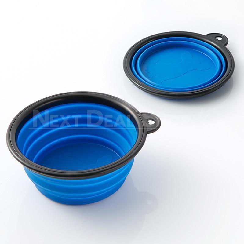 4 Pcs Portable Collapsible (with Hook) Pet Water Bowl (4 Colors)-Next Deal Shop-Black-Next Deal Shop