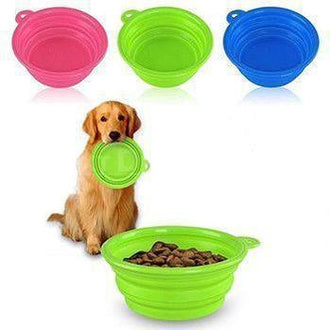 Portable Collapsible (with Hook) Pet Water Bowl (4 Colors) (4pc)