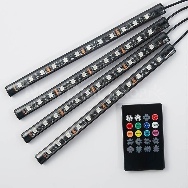 4 Pcs Underdash LED Lighting Kit - Plug and Play with Car Charger!-Next Deal Shop-Next Deal Shop