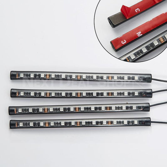 4 Pcs Underdash LED Lighting Kit - Plug and Play with Car Charger!-Next Deal Shop-Next Deal Shop