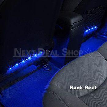 4 Pcs Underdash LED Lighting Kit - Plug and Play with Car Charger!-Next Deal Shop-Next Deal Shop