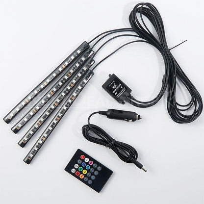 4 Pcs Underdash LED Lighting Kit - Plug and Play with Car Charger!-Next Deal Shop-Next Deal Shop