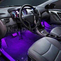 4 Pcs Underdash LED Lighting Kit - Plug and Play with Car Charger!