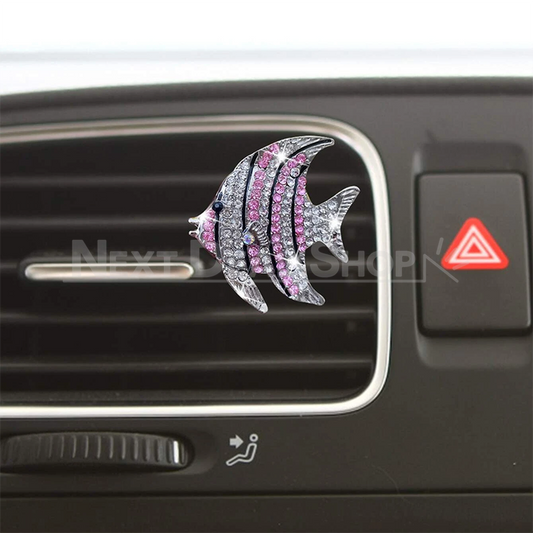 Rhinestone Fish Car Air Freshener - Vehicle Interior Scent Decor Ornament