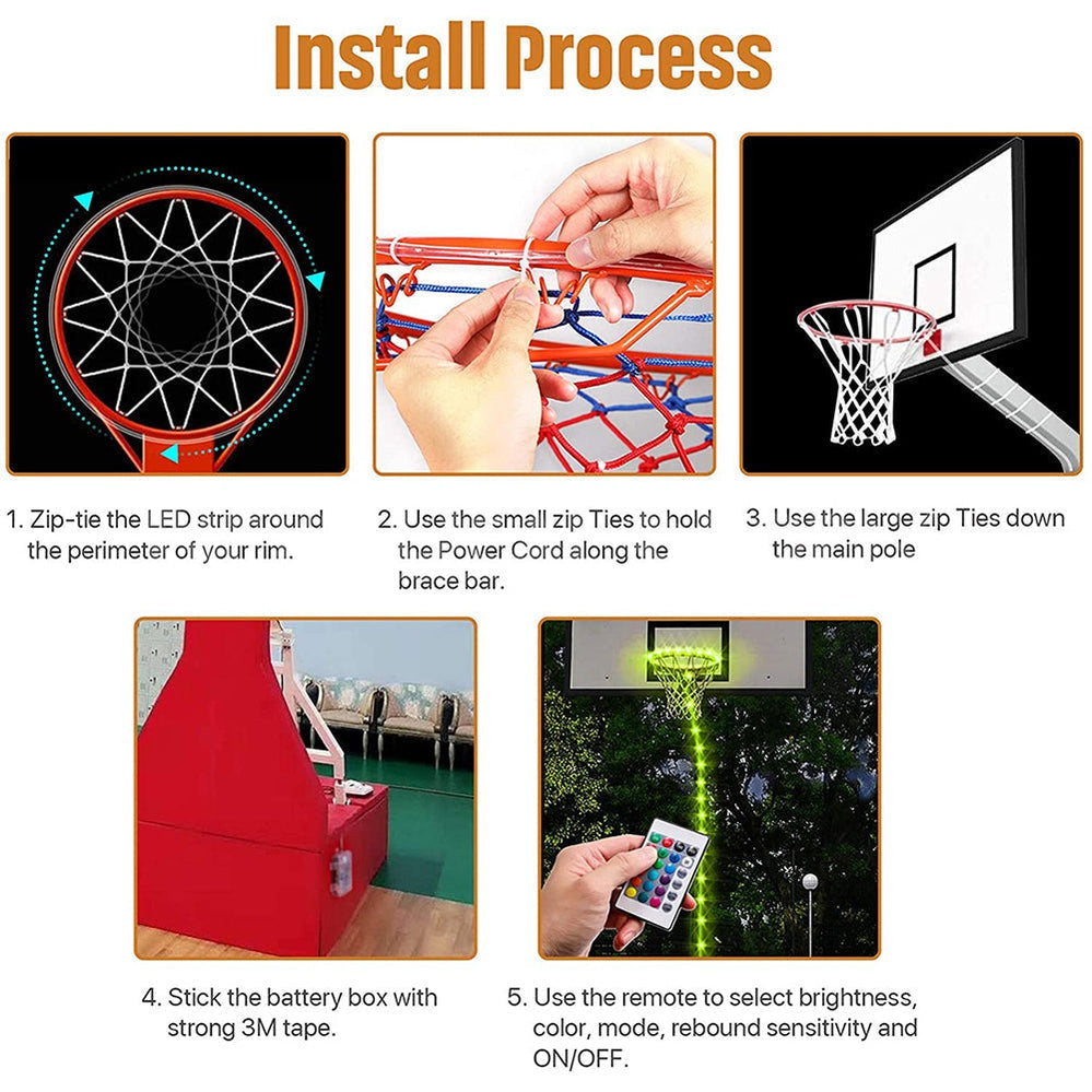 4.92ft LED Basketball Hoop Light with Remote Control-Next Deal Shop-Next Deal Shop