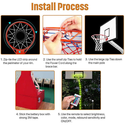 4.92ft LED Basketball Hoop Light with Remote Control-Next Deal Shop-Next Deal Shop