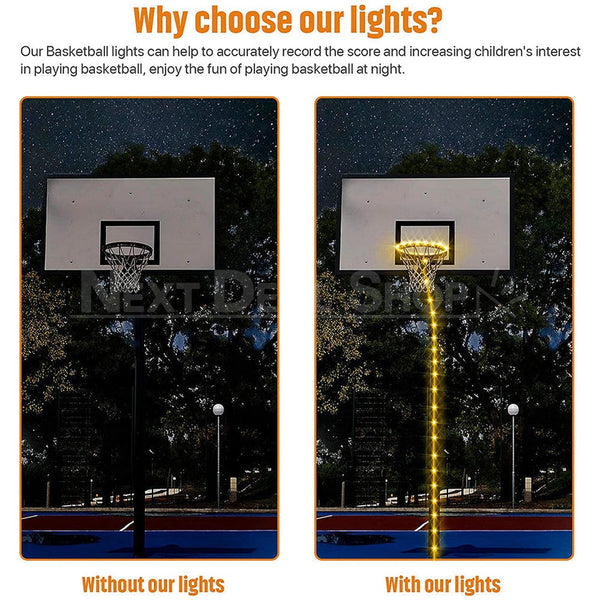 4.92ft LED Basketball Hoop Light with Remote Control