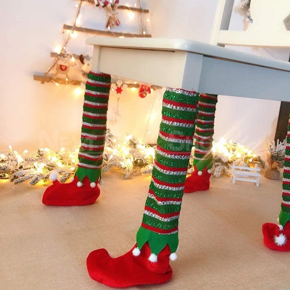 4Pcs Christmas Elf Chair Leg Cover Decoration-Next Deal Shop-Next Deal Shop