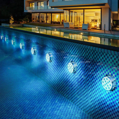 2 Pcs Magnetic Underwater LED Lights with Suction