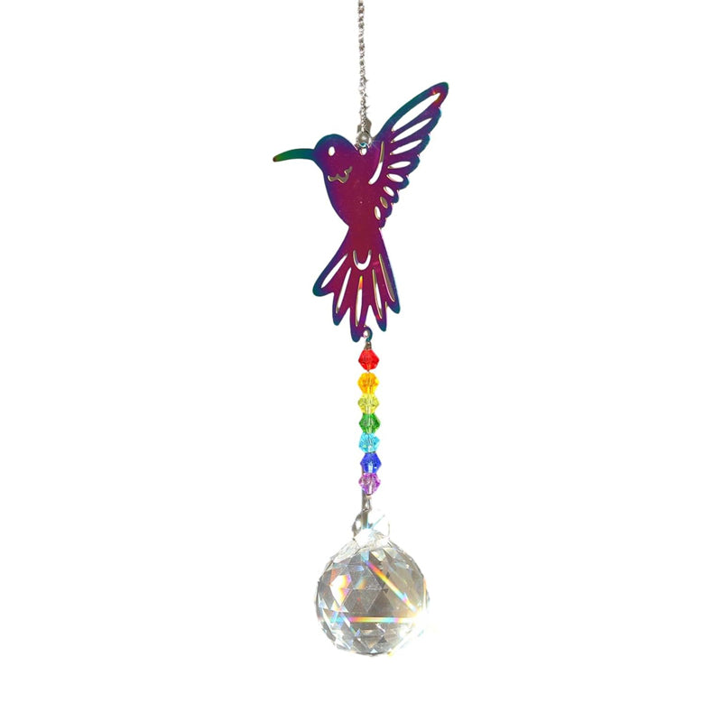 Hummingbird Crystal Hanging Suncatcher - Window Home Decor