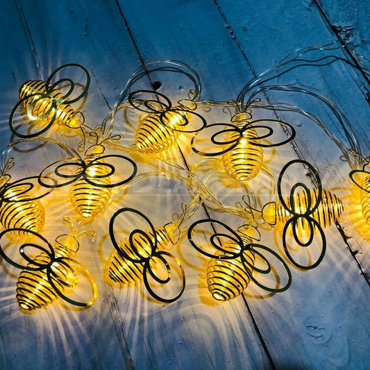 5.24ft Metal Bee String Light-Next Deal Shop-Next Deal Shop